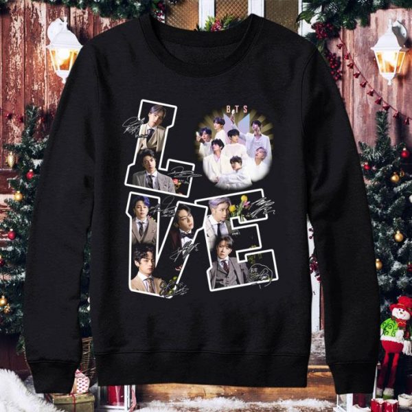 Premium Bangtan Boys Love BTS Boy band signatures shirt