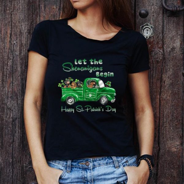 Awesome Dachshund Let The Shenanigans Begin Happy St.patrick’s Day shirt