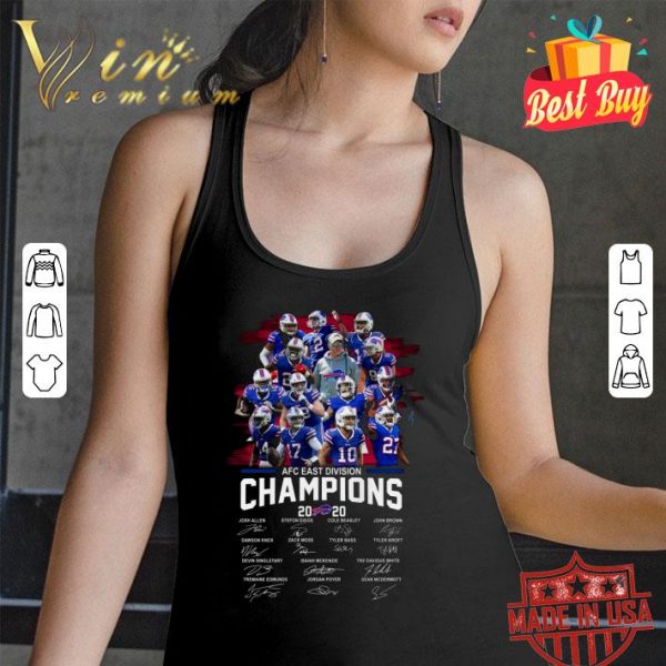 Premium AFC East Division Champions 2020 Buffalo Bills Signatures shirt