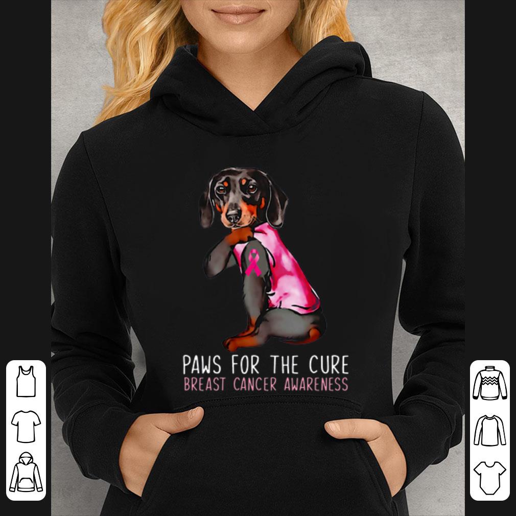 Awesome Dachshund Paws For The Cure Breast Cancer Awareness Pink Ribbon shirt 6c5b902b awesome dachshund paws for the cure breast cancer awareness pink ribbon shirt 4 - Awesome Dachshund Paws For The Cure Breast Cancer Awareness Pink Ribbon shirt