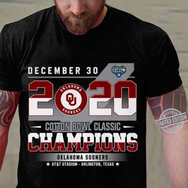 Premium December 30 2020 Cotton Bowl Classic Champions Oklahoma Sooners shirt