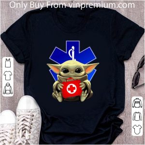 Nice Baby Yoda hug Paramedic EMT Star Wars Mandalorian shirt 1