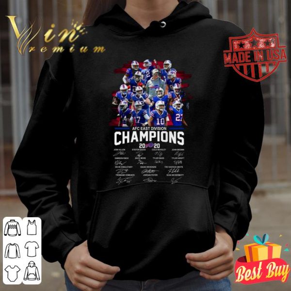 Premium AFC East Division Champions 2020 Buffalo Bills Signatures shirt