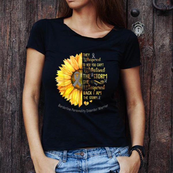 Awesome Borderline Personality Disorder Warrior Breast cancer Sunflower shirt