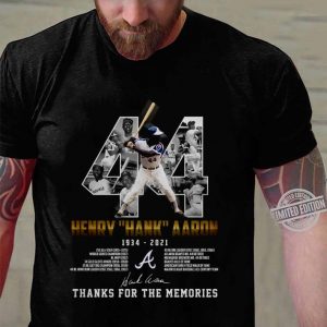 Premium 44 Henry Hank Aaron 1934-2021 Milwaukee Braves Signature shirt 2