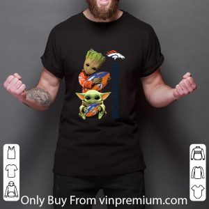 Great Baby Groot And Baby Yoda Hug Denver Broncos shirt 2