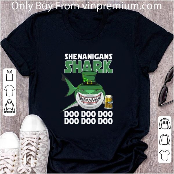 Awesome St Patrick’s Day Shenanigans Shark Doo Doo Doo shirt