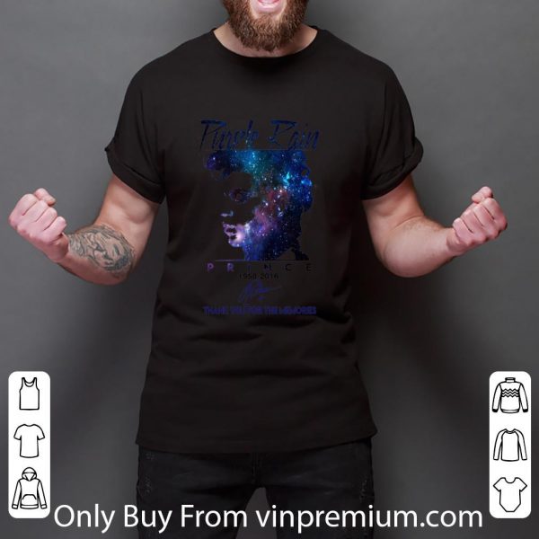 Hot Purple Rain Prince 1958 2016 signed thank you for the memories shirt