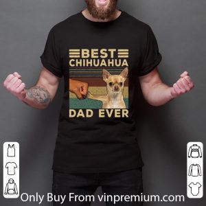 Official Best Chihuahua Dad Ever Dog Lovers Vintage Father's Day shirt 2