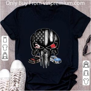 Great Austin Dillon and Alex Bowman signature Punisher American flag shirt