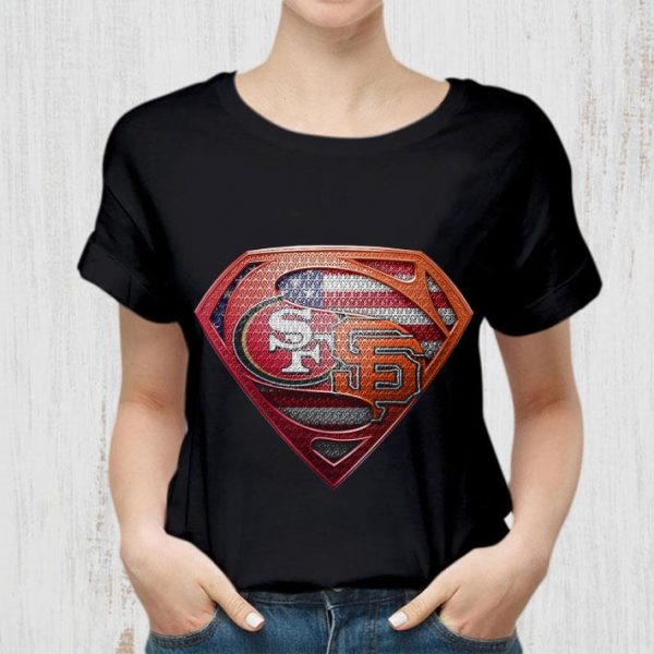 Awesome Logo Superman San Francisco 49ers San Francisco Giants shirt