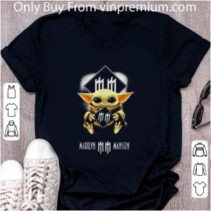Nice Baby Yoda hug Marilyn Manson Star Wars shirt 1