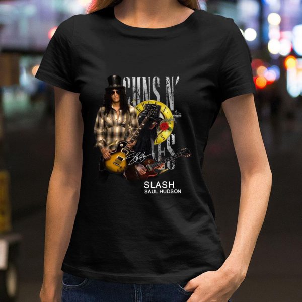 Official Logo Guns N' Roses Slash Saul Hudson Signature shirt