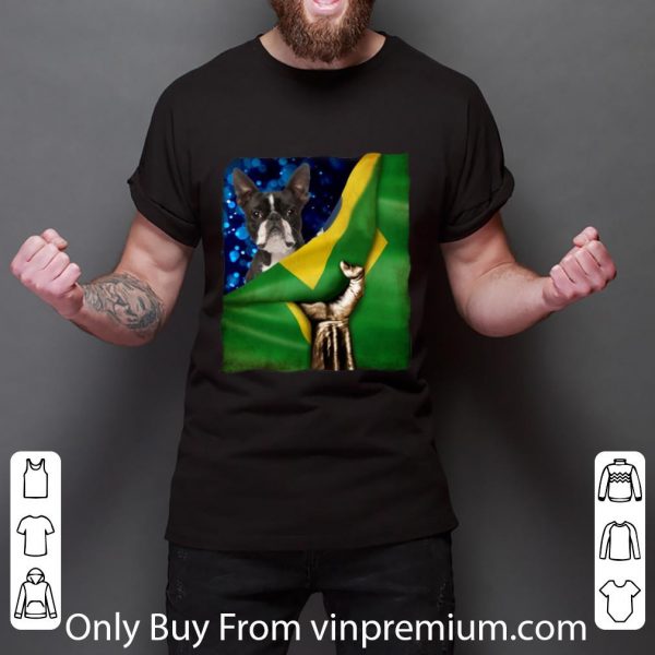 Official Bandeira do Brasil Boston Terrier shirt