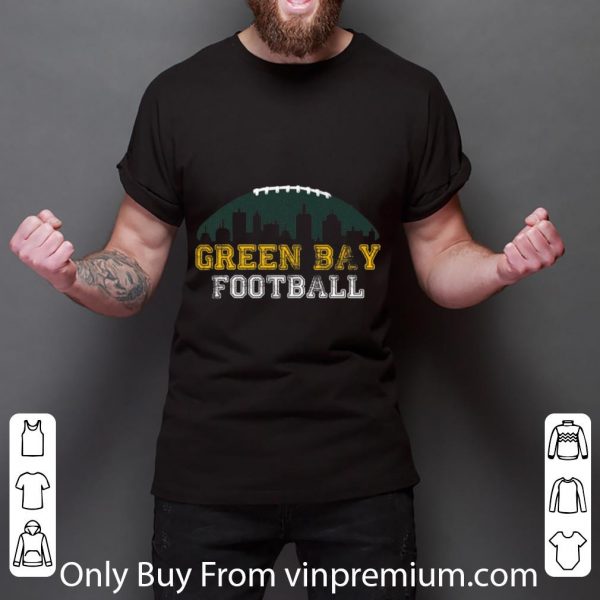 Pretty Green Bay Packers Distressed Skyline Football shirt