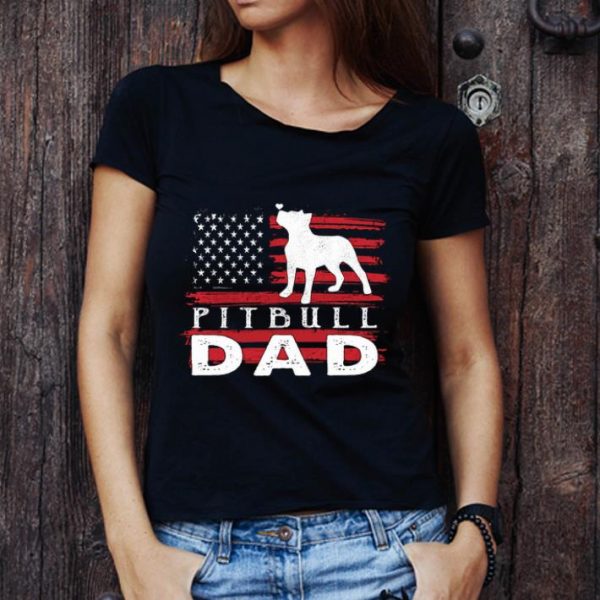 Great American flag Pitbull Dad shirt
