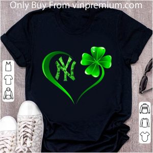 Pretty Heart Shamrock New York Yankees St. Patrick's Day shirt 1