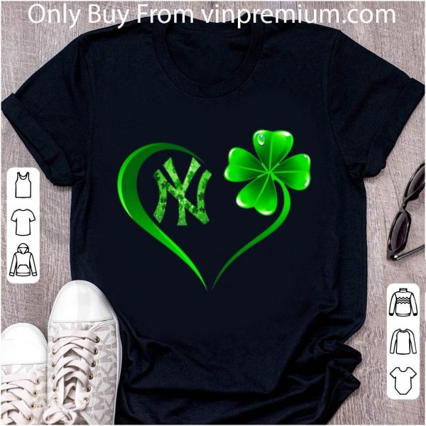 Pretty Heart Shamrock New York Yankees St. Patrick's Day shirt