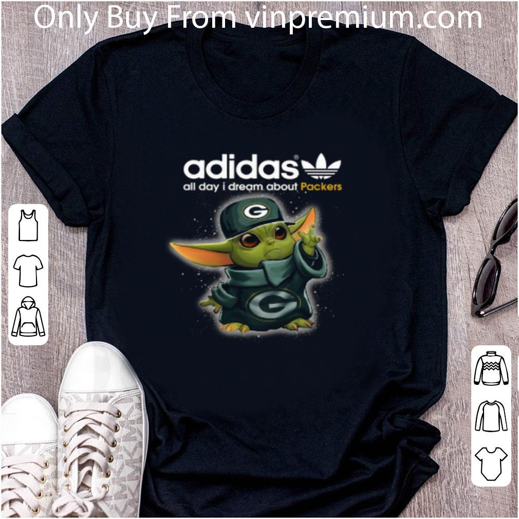 Great Baby Yoda Adidas All Day I Dream About Green Bay Packers Hoodie shirt Great Baby Yoda Adidas All Day I Dream About Green Bay Packers Hoodie shirt