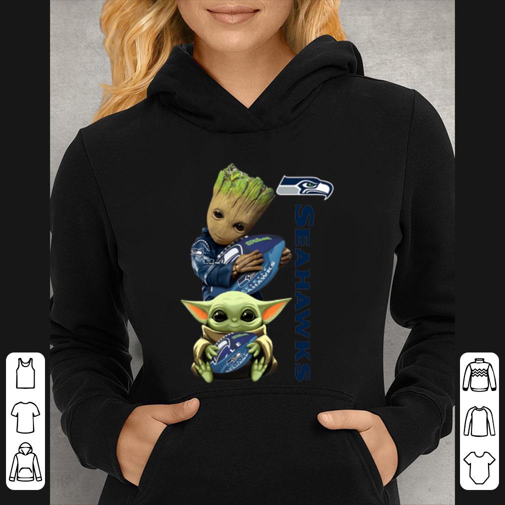 b3aa839b great baby groot and baby yoda hug seattle seahawks shirt 4 - Great Baby Groot And Baby Yoda Hug Seattle Seahawks shirt