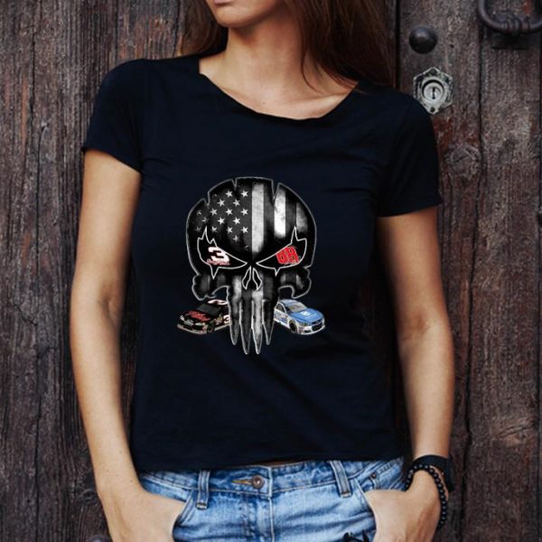 Great Austin Dillon and Alex Bowman signature Punisher American flag shirt