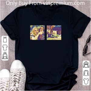 Awesome Woman Yelling At A Cat Meme shirt 1