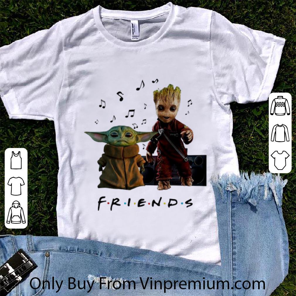 Nice Baby Yoda And Baby Groot Friends Music Note shirt Nice Baby Yoda And Baby Groot Friends Music Note shirt