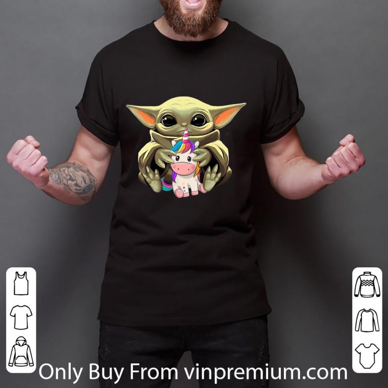 Official Star Wars Baby Yoda Hug Unicorn shirt, hoodie, sweater