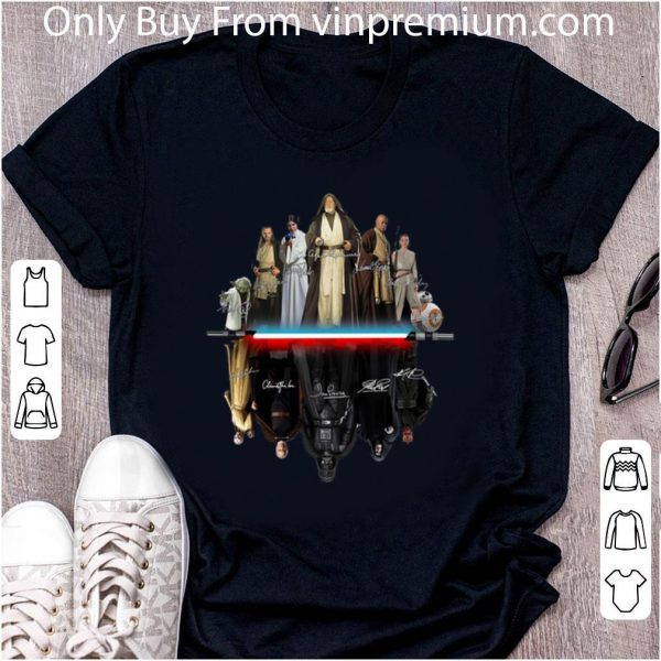 Great all signature autographed Characters Star Wars shirt