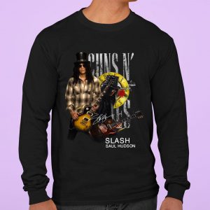 Official Logo Guns N' Roses Slash Saul Hudson Signature shirt 2