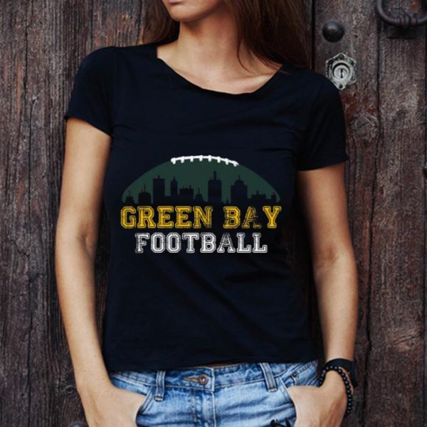 Pretty Green Bay Packers Distressed Skyline Football shirt