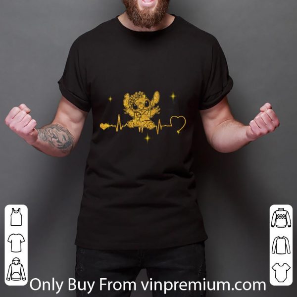Awesome Stitch Heartbeat Gold Diamond shirt