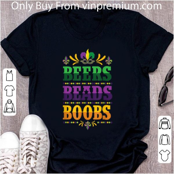 Official Beer Beads Boobs Mardi Gras New Orleans shirt