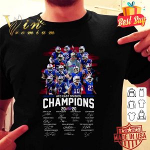 Premium AFC East Division Champions 2020 Buffalo Bills Signatures shirt