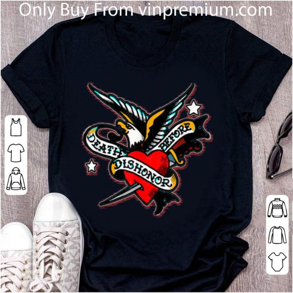 Original Vintage Eagle Tattoo Death Before Dishonor shirt