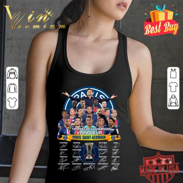 Official Team Paris Saint Germain Signed Trophee Des Champions Vainqueur shirt