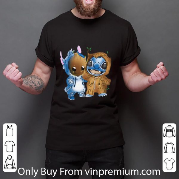 Hot Baby Groot And Stitch shirt