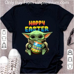 Nice Baby Yoda Hug Paschal Egg Happy Easter shirt 1