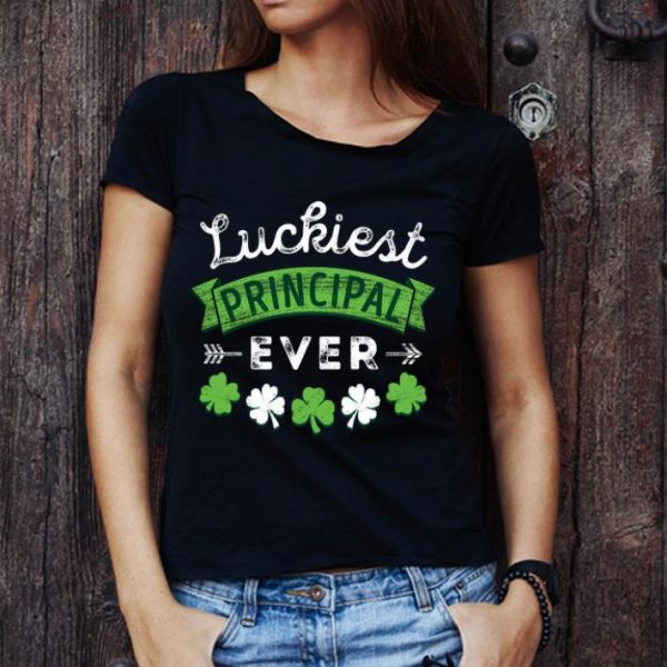 Original St Patricks Day Shamrock Luckiest Principal Ever shirt