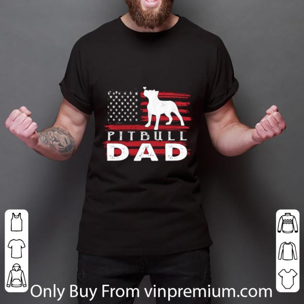 Great American flag Pitbull Dad shirt