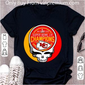 Premium Kansas City Chiefs Super Bowl LIV Champions Skull shirt 1