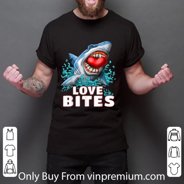 Hot Love Bites Valentines Day Shark shirt