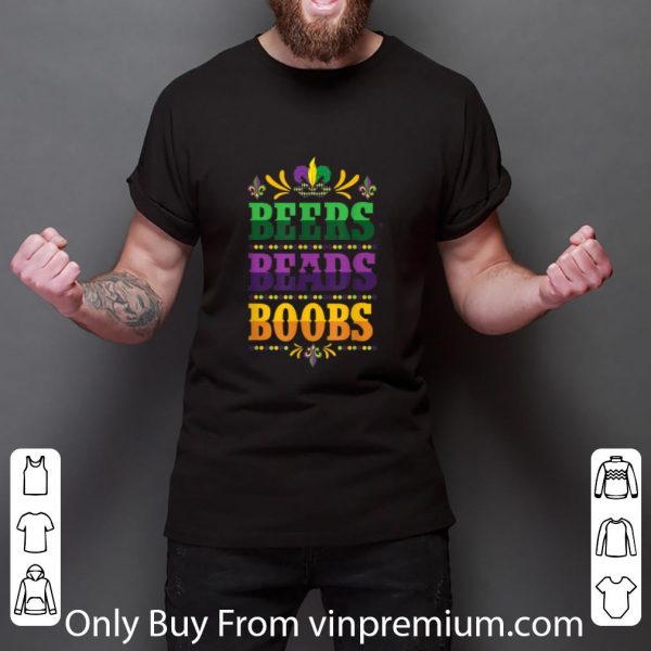 Official Beer Beads Boobs Mardi Gras New Orleans shirt