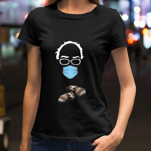 Original Bernie Sanders Mittens Meme Sitting Wearing Mask Shirt