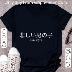 Great Vaporwave Sad Boys Japanese Text Aesthetic T- shirt 1
