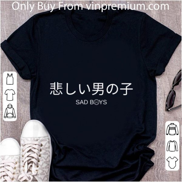 Great Vaporwave Sad Boys Japanese Text Aesthetic T- shirt