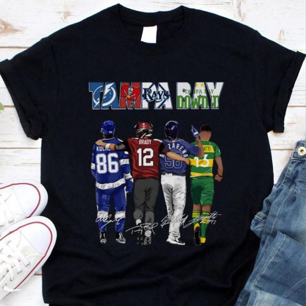 Official Tampa Bay Sports Team 2021 Lightning Tampa Bay Buccaneers Rays Rowdies Shirt