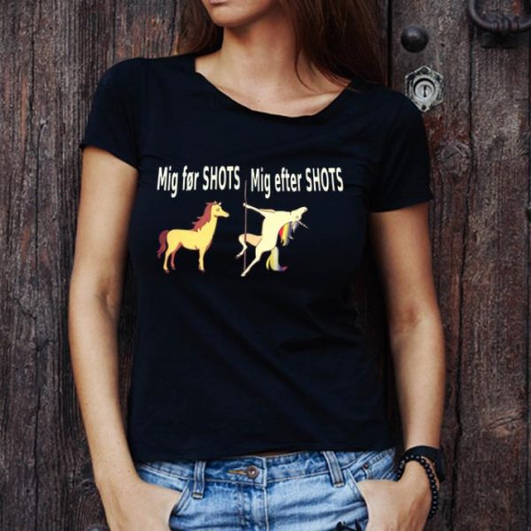 Hot Mig For Shots Unicorn Mig After Shots Horse Lovers shirt