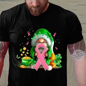 Hot Gnome Breast Cancer Awareness St. Patrick's day shirt 2