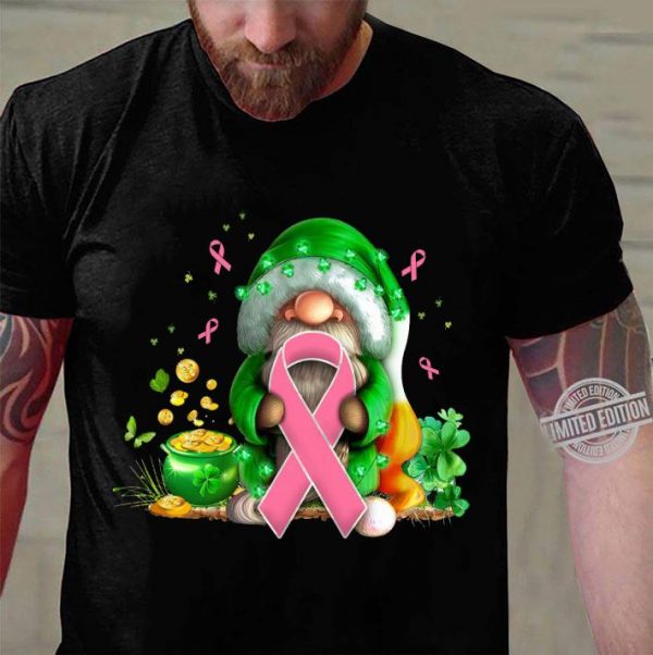 Hot Gnome Breast Cancer Awareness St. Patrick's day shirt